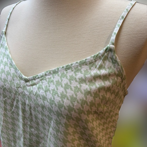 NWT Roxy Mint Houndstooth Juniors or Women Mini Camisole Dress Size L - Picture 7 of 11